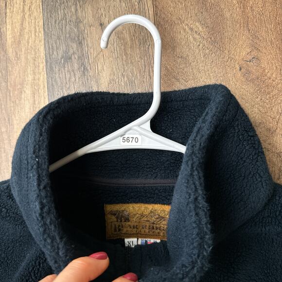 Vintage 90s Bear‎ Ridge Fleece Jacket Men's Size XL Blue USA Flag Outdoor 5670 - Picture 13 of 13